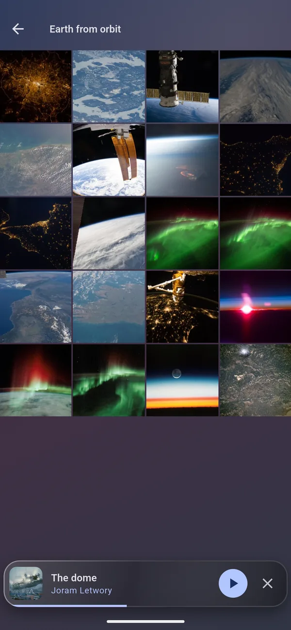Photos from the server as a grid